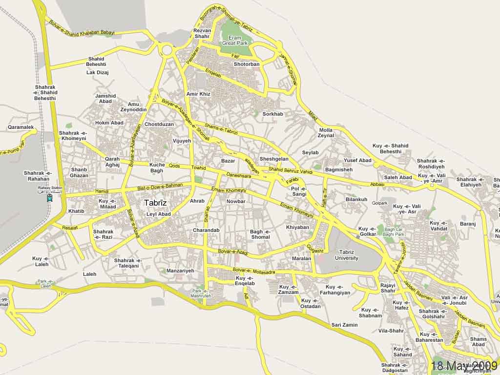 tabriz map